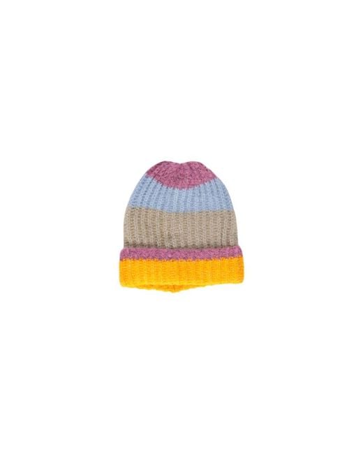 Pieces Multicolor Bicolor Marabou Cap (baseball Hat)