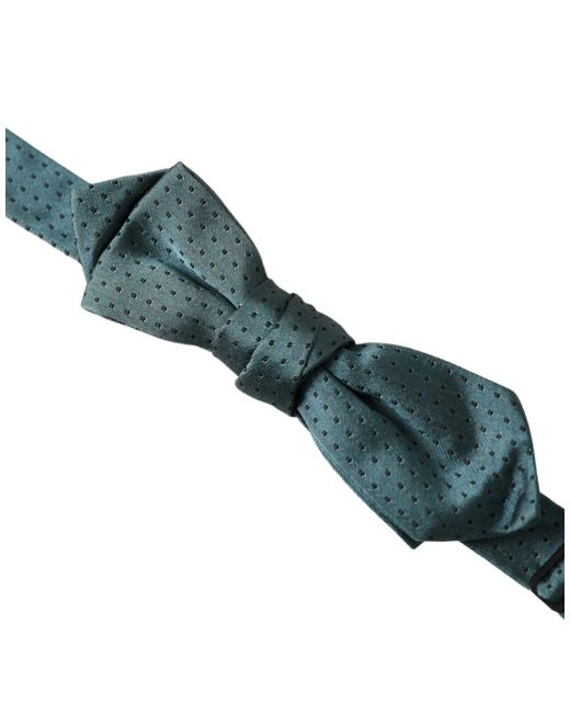 Dolce & Gabbana White Silk Fantasy Adjustable Neck Papillon Bow Tie for men