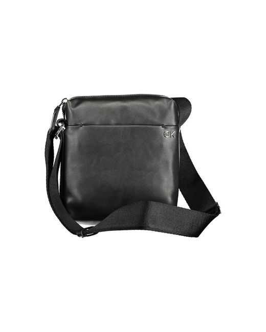 Calvin Klein Black Polyester Shoulder Bag for men