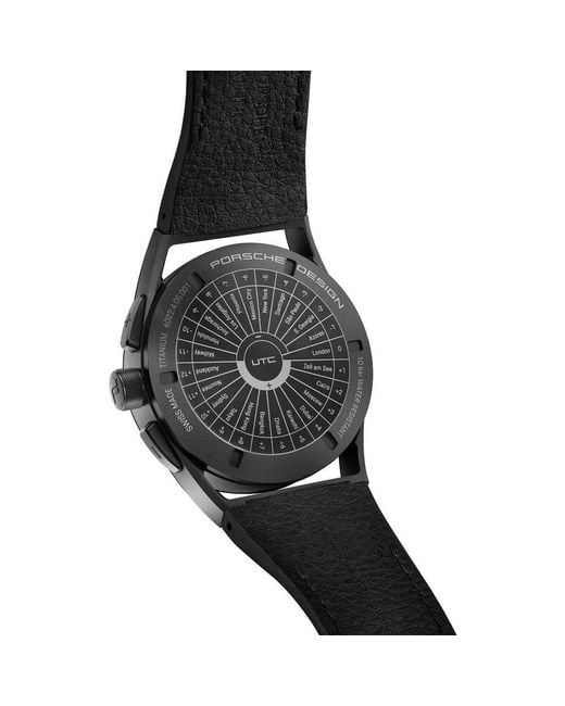 Porsche Design Black Leather Watch for men