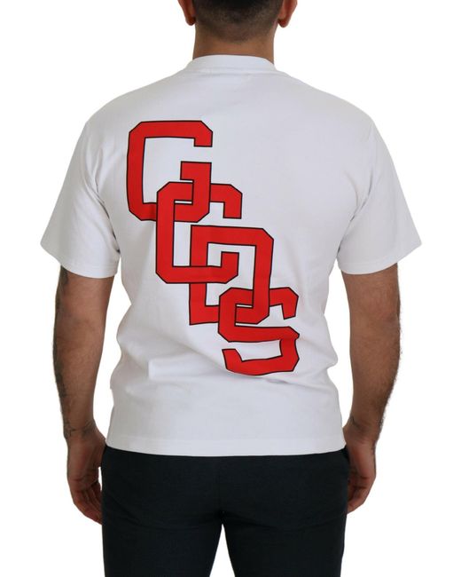 Gcds White Xciv Graphic Tee Short Sleeves for men