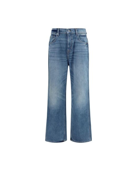 7FOR Blue Cotton Relaxed Fit Jeans for men