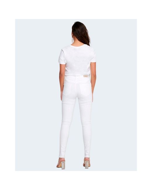 ONLY White Cotton Jeans & Pant