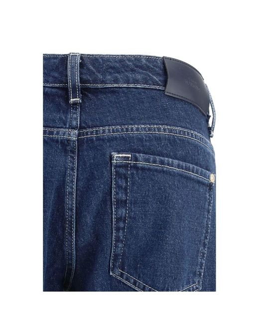 7FOR Blue Cotton Straight