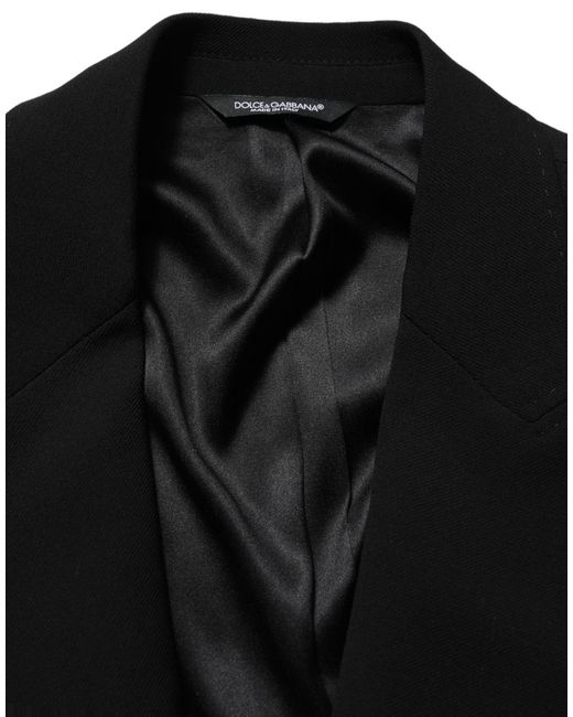 Dolce & Gabbana Black Wool Single Breasted Men Blazer Jacket for men