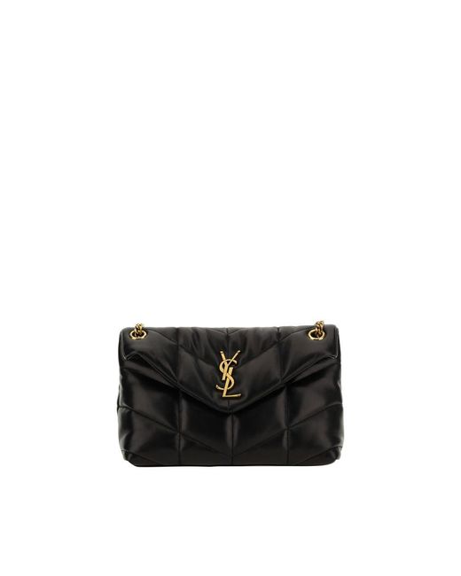 Saint Laurent Black Lamb Ovis Aries Aries Shoulder Bag