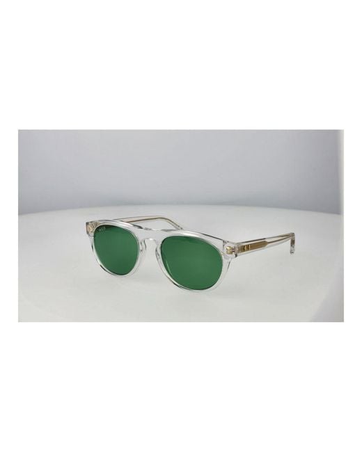 Web Green Transparent Acetate Sunglasses for men