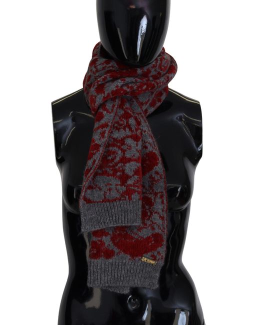 Gianfranco Ferré Purple Gf Ferre Grey Knitted Wrap Warmer Shawl Scarf