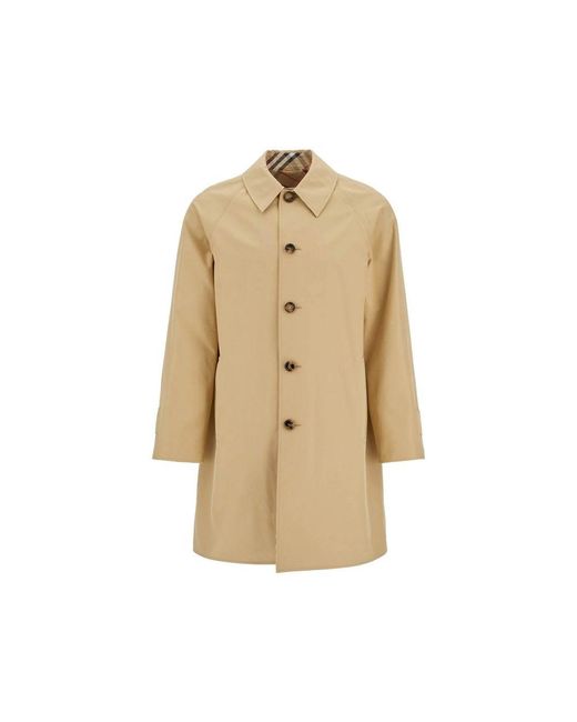 Burberry Natural Reversible Gabardine Car Coat for men