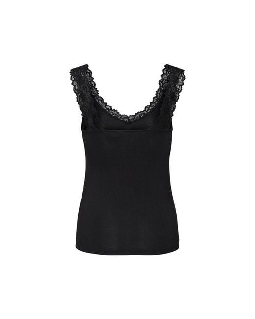 Vero Moda Black Viscose Tank Tops