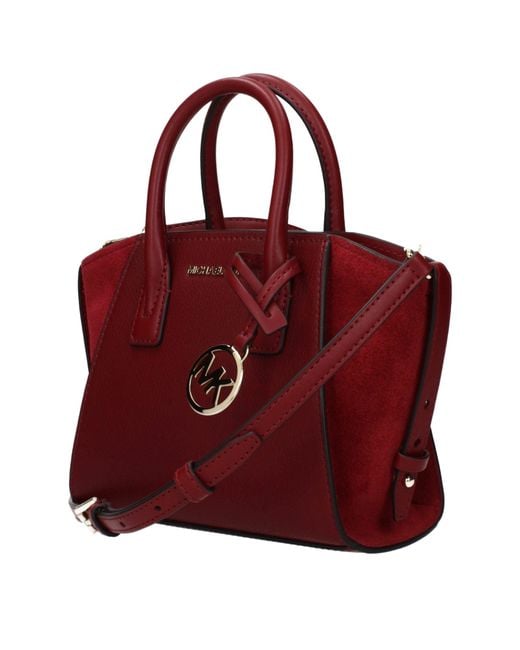 Michael Kors Red Handbag Avril Leather/Cherry
