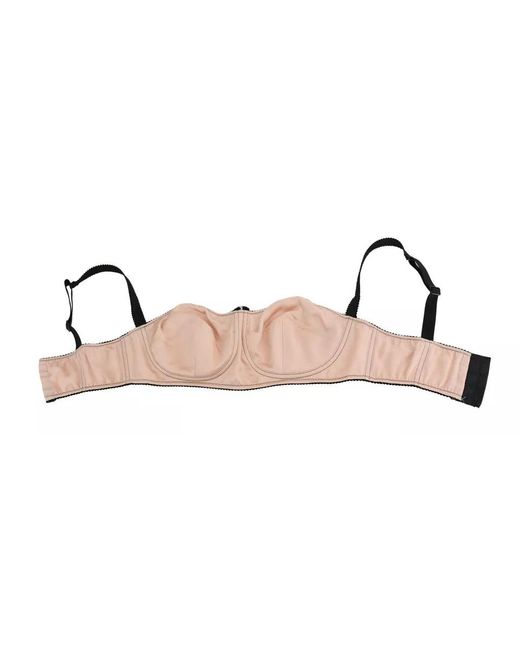 Dolce & Gabbana Black Straps Pink Balconcino Bra