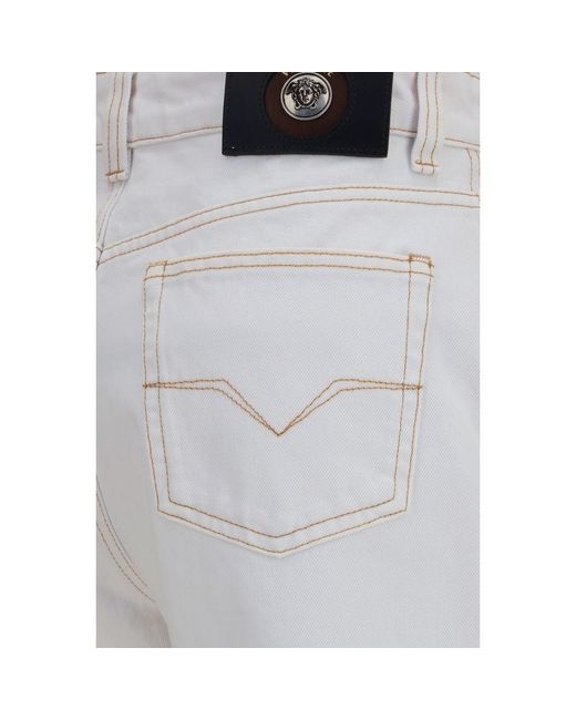 Versace Gray White Cotton High