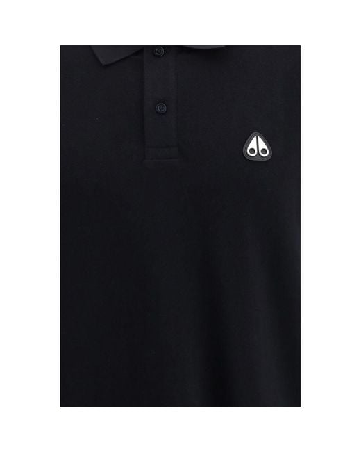 Moose Knuckles Black Cotton Polo Shirt for men