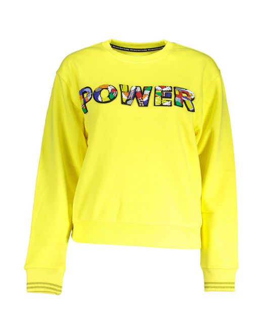 Desigual Yellow Cotton Sweater