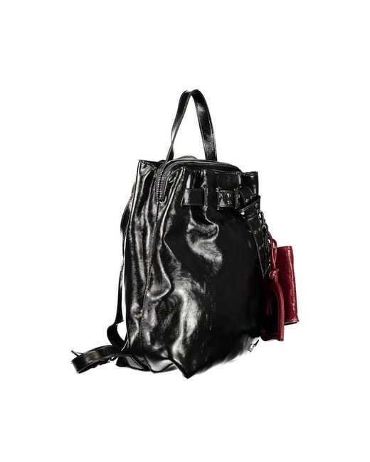 Desigual Black Polyurethane 's Backpack For Sophisticated Style