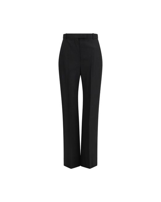 McQueen Black Wool Oves Aries Dress Pants