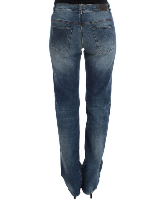 Ermanno Scervino Blue Wash Cotton Blend Slim Fit Jeans