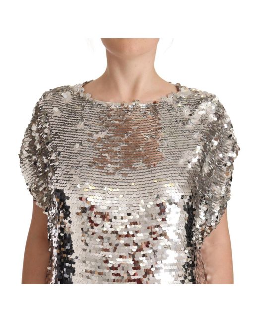 MSGM Black Elegant Sequined Boat Neck Mini Dress