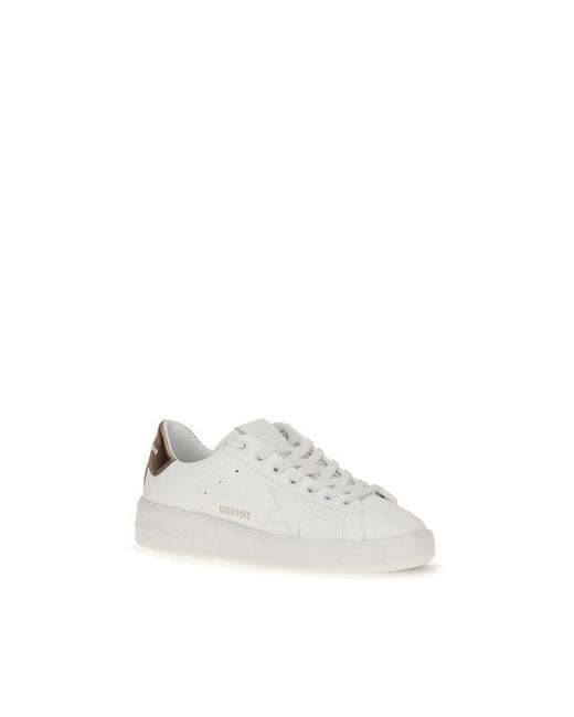 Golden Goose Deluxe Brand White Calf Leather Bos Taurus Low Top Sneakers