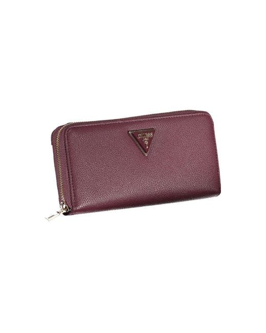 Guess Purple Elegant Polyethylene Wallet
