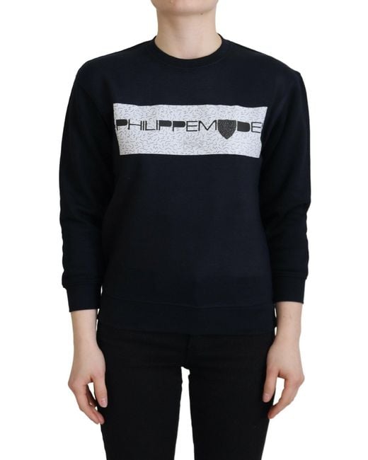 Philippe Model Black Chic Printed Cotton Sweater