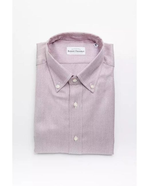 Robert Friedman Pink Cotton Shirt for men