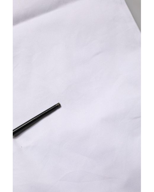 Gianfranco Ferré Gray White Mid Waist Straight Chino Trouser Pants