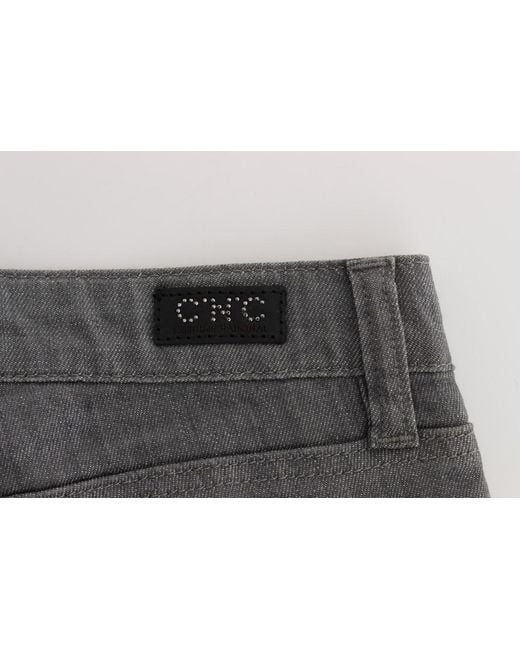 CoSTUME NATIONAL Cotton Blend Slim Fit Jeans Gray Sig30113