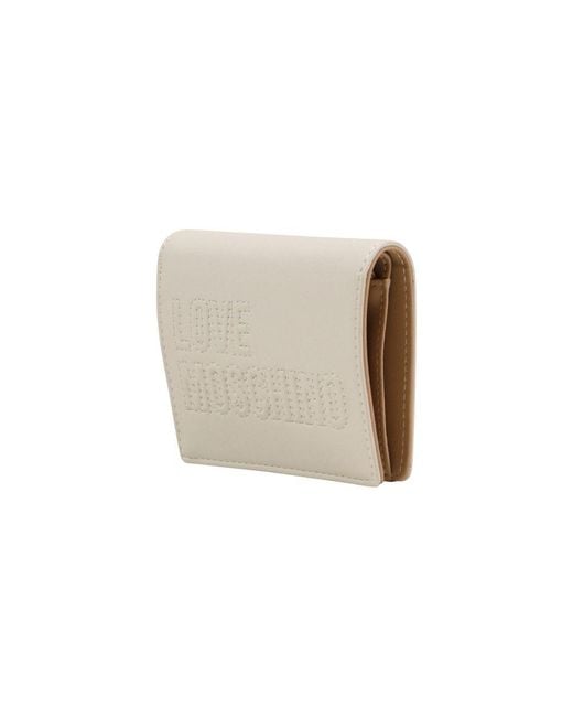 Love Moschino Natural Beige Polyethylene Wallet