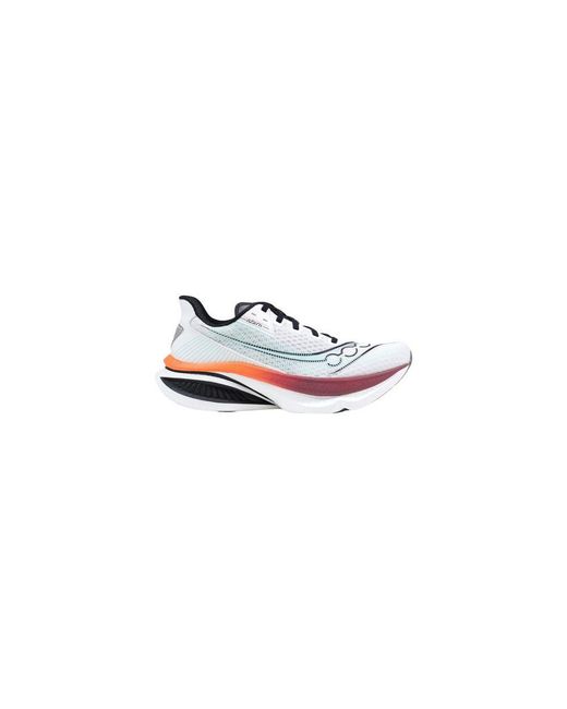 Saucony White Bicolor Textile Athletic Sneakers for men