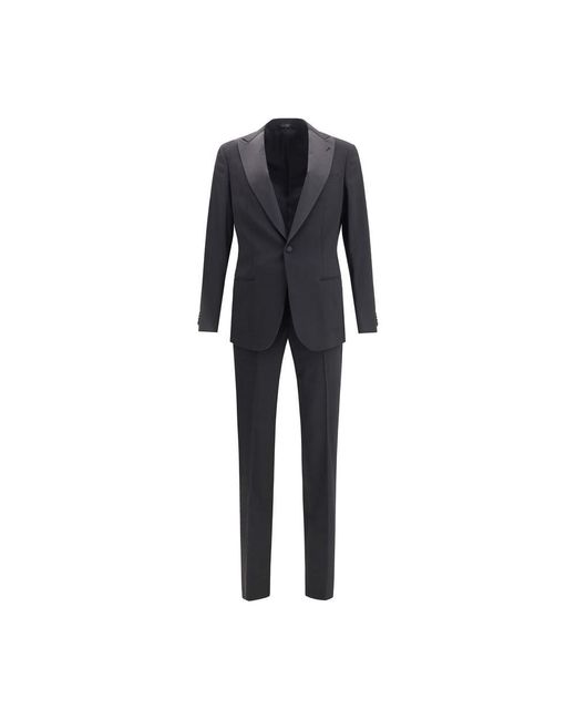 Giorgio Armani Black Fleece Wool Clothing for men
