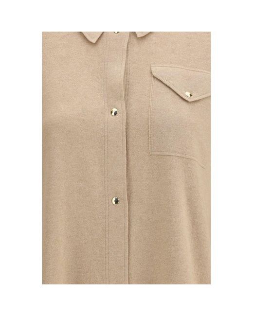 Fabiana Filippi Natural Fleece Wool Dress Shirt
