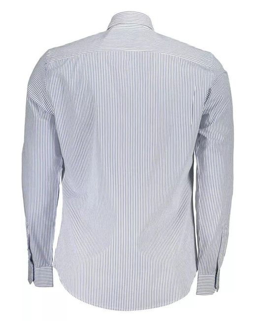 Harmont & Blaine Blue White Cotton Shirt for men