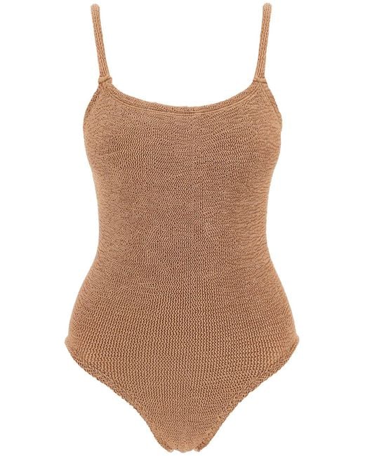 Hunza G OnePiece Swimsuit B in Brown Lyst