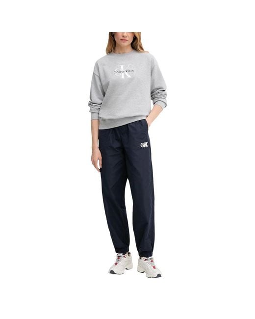 Calvin Klein Blue Recycled Polyester Joggers (workout Pants)