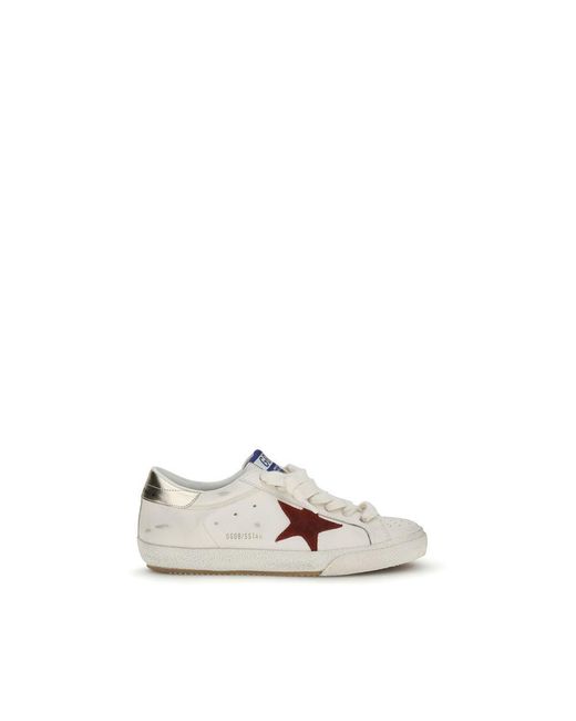 Golden Goose Deluxe Brand White Calf Leather Bos Taurus Low Top Sneakers for men