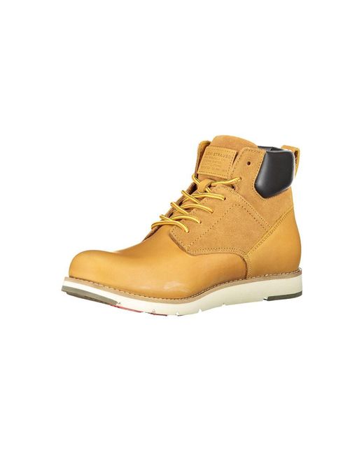 Levi's Yellow Lace-Up Boots for men