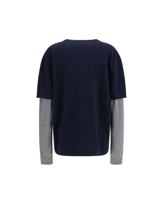 Miu Miu Blue Wool Oves Aries Sweatshirt