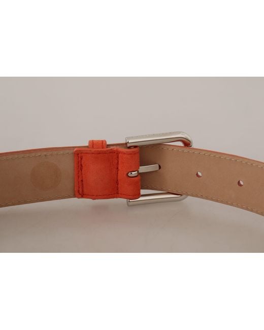 Dolce & Gabbana Red Elegant Suede Leather Belt