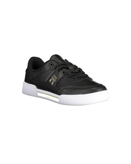 Tommy Hilfiger Black Leather Sneaker