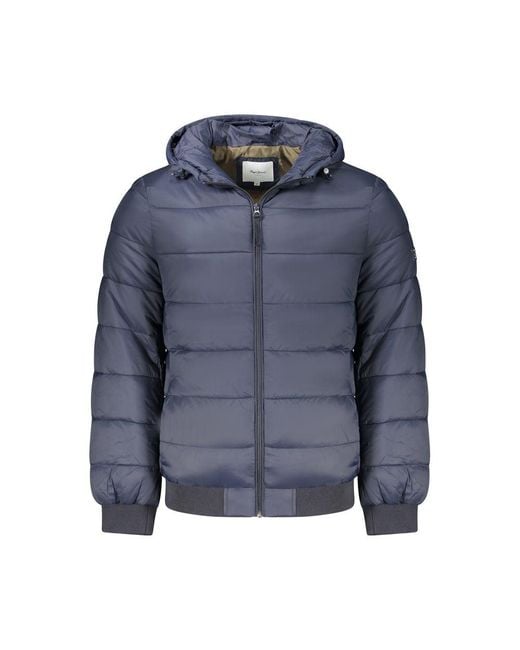 Pepe Jeans Blue Polyamide Jackets & Coat for men