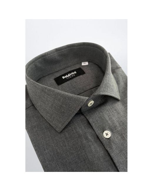 Baldinini Gray Cotton Men's Shirt for men