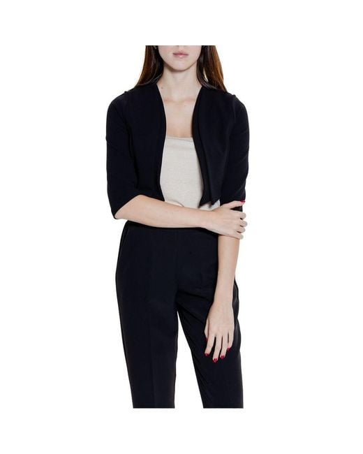 Rinascimento Black Polyester Sleeveless Jacket
