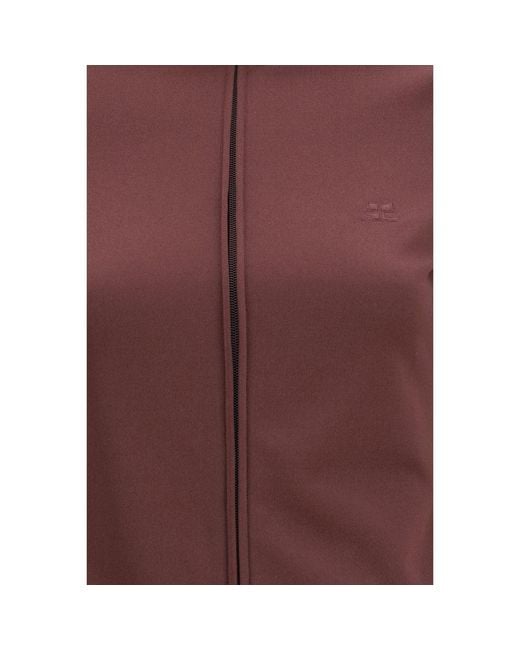 Courreges Purple Bordeaux Polyester Sweatshirt