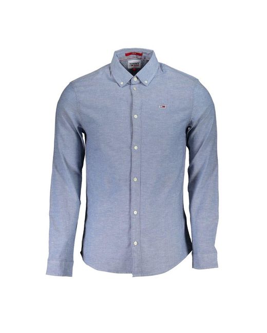Tommy Hilfiger Blue Slim Fit Button-Down Collar Shirt for men