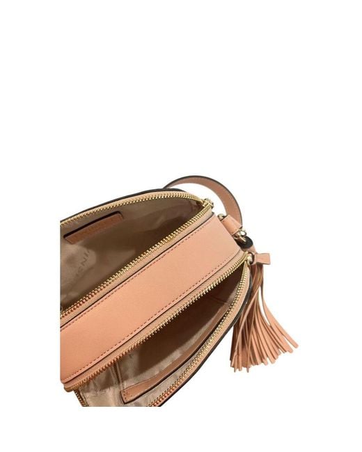 Twinset Brown Pink Faux Leather Crossbody