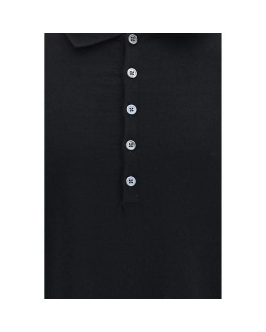 Thom Browne Black Cotton Polo Shirt for men