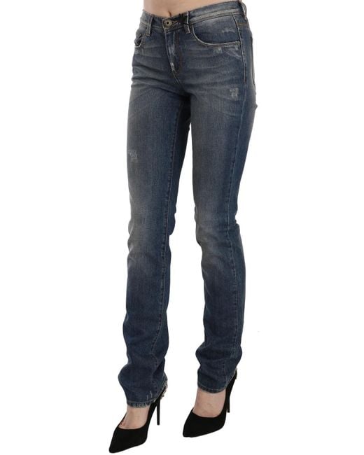 Ermanno Scervino Blue Washed Jeans Distressed