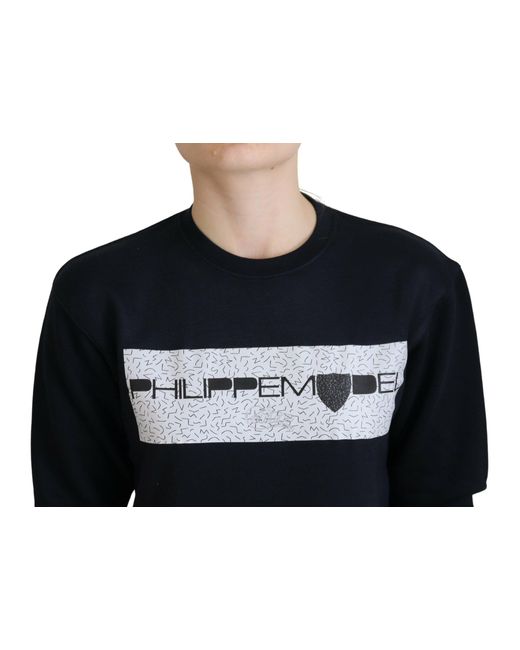 Philippe Model Black Chic Printed Cotton Sweater